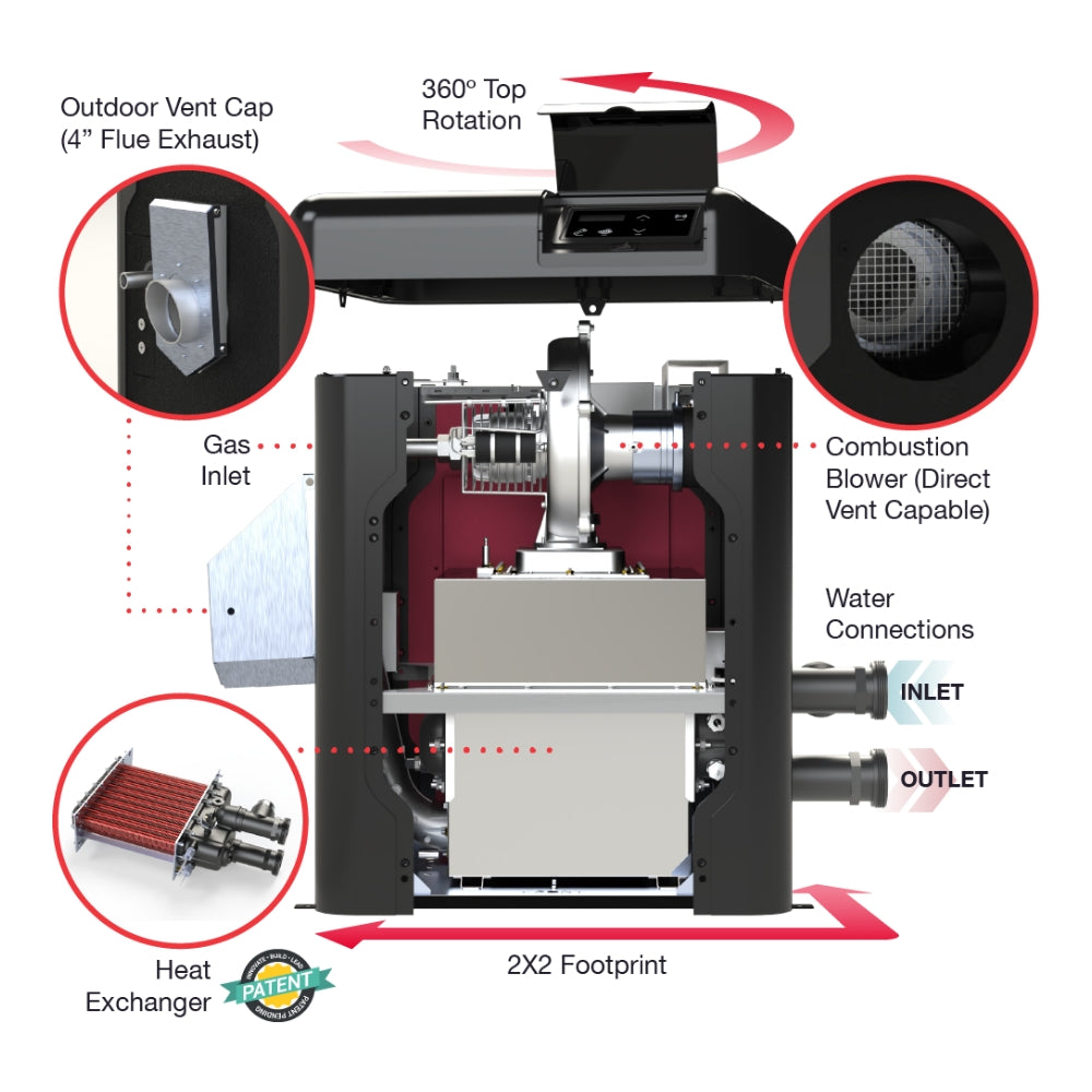 264,000 BTU Raypak Avia Natural Gas Pool Heater