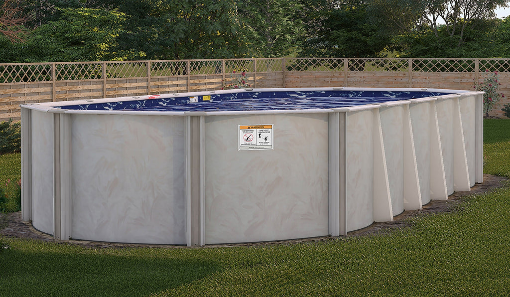 15' x 24' x 52" Oval Lomart Semi Inground Whispering Wind III Pool & Package