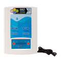 The SPD Salt Chlorine Generator for above ground pools up to 10,000 gallons is a white electronic unit with a control panel, status lights, buttons, and a power cord beside the main device.