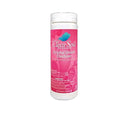 A container of SPD Clear Spa Crystal Shock with a white cap and pink label; this non-chlorine oxidizer delivers an oxygen boost for effective spa water treatment in your hot tub or spa.
